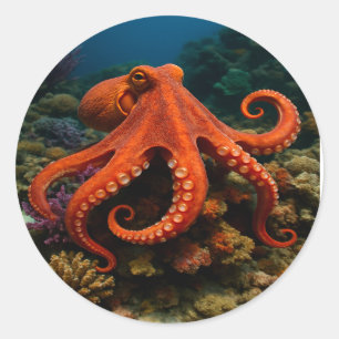 Coral Kingdom Dancer Classic Round Sticker