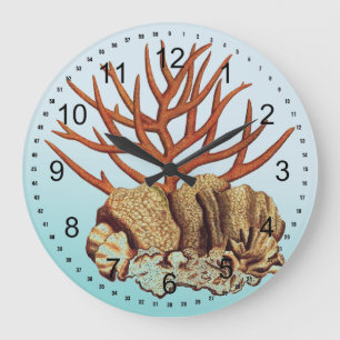 Coral Large Clock