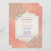 Coral Lavender Gold Moroccan Indian Engagement