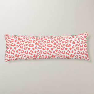 Coral Leopard Print Body Cushion