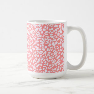 Coral Leopard Print Pattern Coffee Mug
