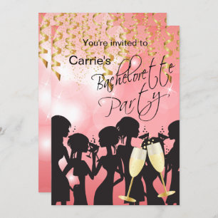 Coral Light Bachelorette Party Invitation