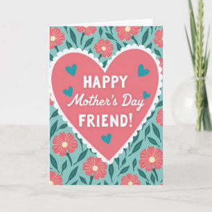 Coral Love Mothers Day Card