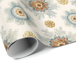 Coral Mandala Pattern Wrapping Paper