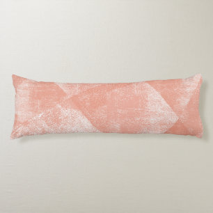 Coral Minimal Geometric Ink Texture Body Cushion