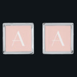 Coral Monogram Cufflinks<br><div class="desc">Give your special day a coordinated, polished look with matching items for the entire wedding party!</div>