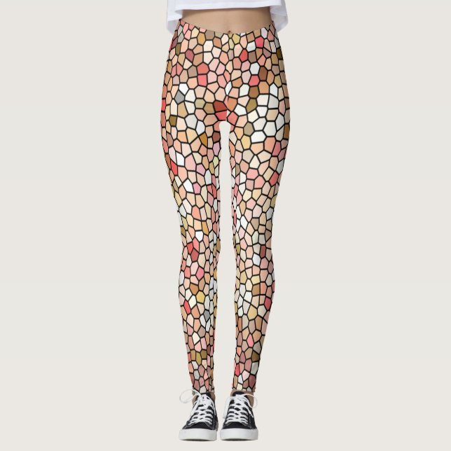 Coral Mosaics leggings (Front)