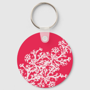 Coral Motif Key Ring