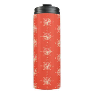 Coral Nautical Sailing Compass Thermal Tumbler