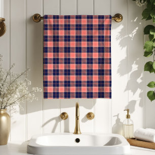 Coral Navy Bath Towel Celebrate in Cosy Style