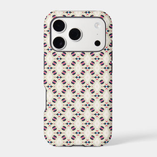 Coral Navy Ornamental Tile Pattern