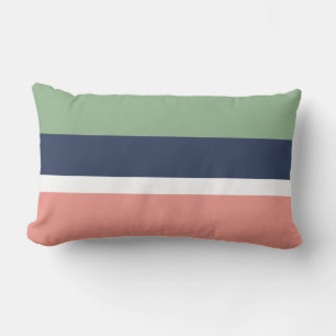 Coral Navy Throw Pillow