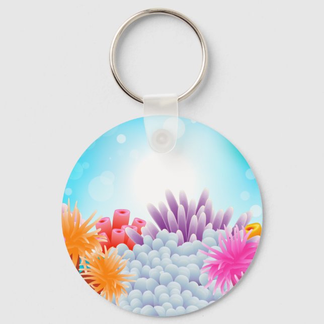 Coral Ocean Key Ring (Front)