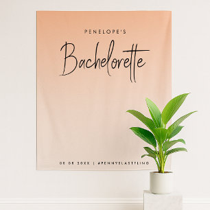 Coral Ombre   Bachelorette Party Photo Backdrop Tapestry