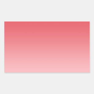 Coral Ombre Rectangular Sticker