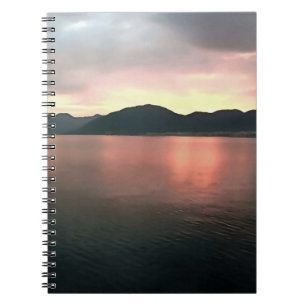 Coral Ombre Sunset Reflections Notebook