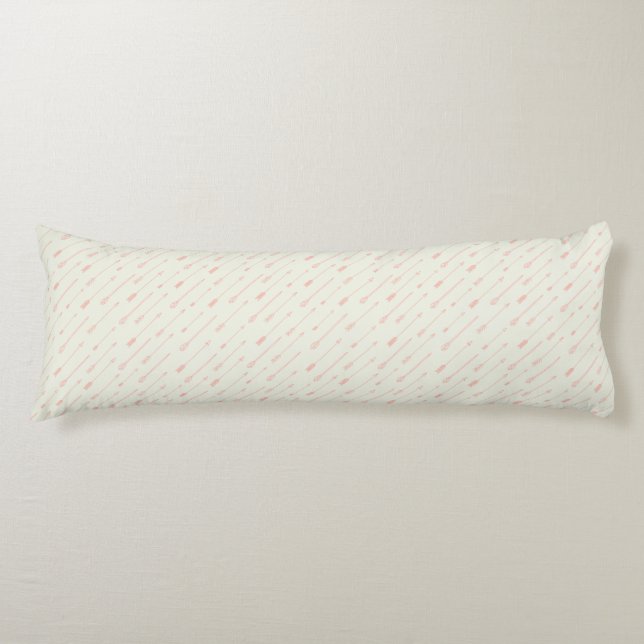 Coral Outlined Arrows Pattern Body Cushion (Front)
