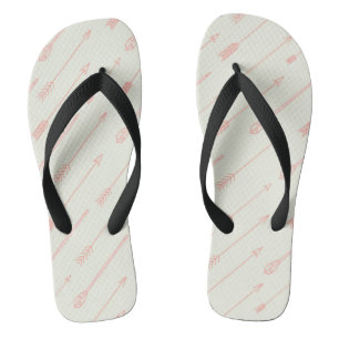 Coral Outlined Arrows Pattern Thongs