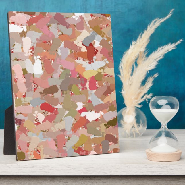 Coral Paint Splatter Plaque (Side)