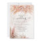 Coral Pampas Grass BOHO Wedding Invitation