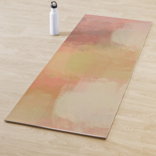 Coral Pastel Abstract Chic Yoga Mat