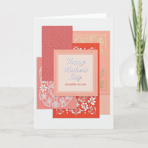 Coral Peach Mothers Day Message Card