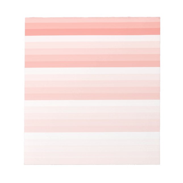 Coral peach shadow stripes notepad (Front)