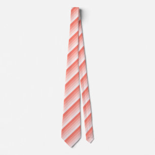 Coral peach shadow stripes tie