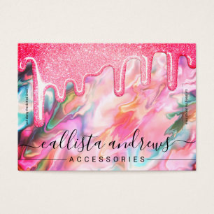 Coral Pearl Opal Glitter Drip Bracelet Display