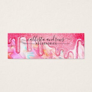 Coral Pearl Opal Glitter Drips Earring Display