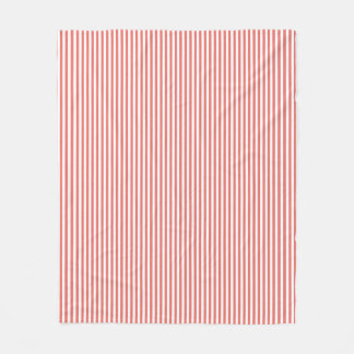 Coral Pin Stripe Fleece Blanket
