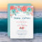 Coral Pink and Aqua Floral Wedding Invitation
