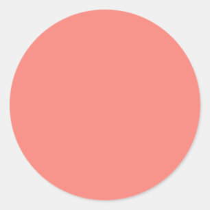 Coral Pink Best Colour Matching Classic Round Sticker