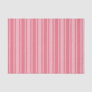 Coral pink candy stripes tissue paper
