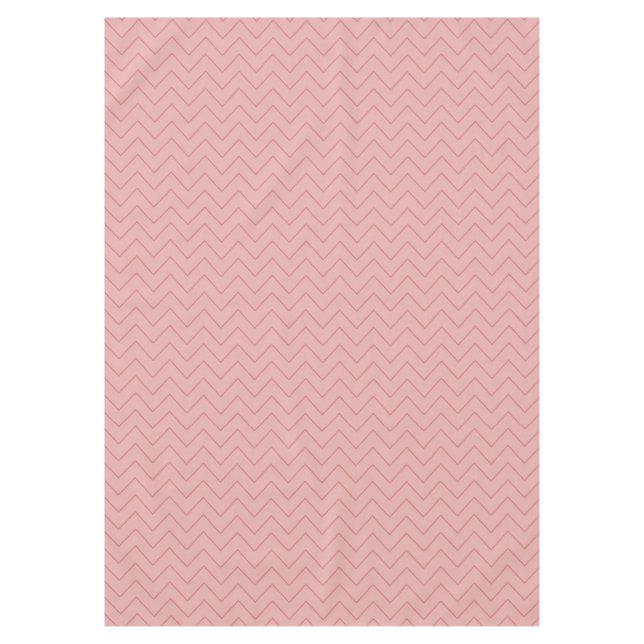 Coral Pink Chevron Tablecloth (Front)