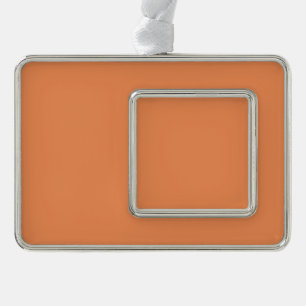 Coral pink colour decor ready to customise silver plated framed ornament