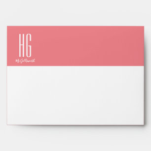 Coral Pink Custom Envelope