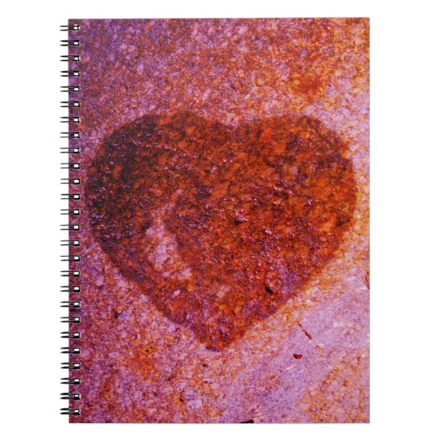 coral pink heart notebook (Front)