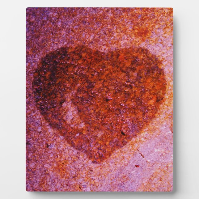 coral pink heart plaque (Front)