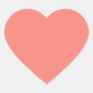 Coral Pink Heart Sticker