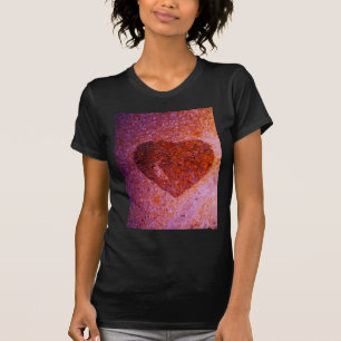 coral pink heart T-Shirt