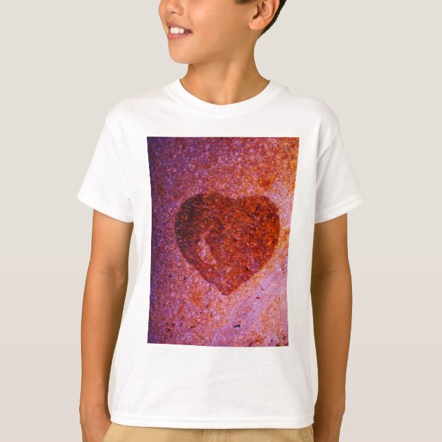 coral pink heart T-Shirt (Front)