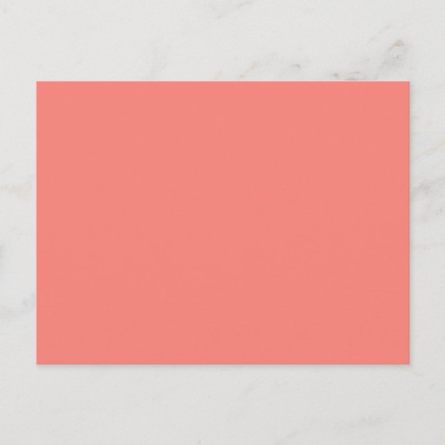 Coral Pink High End Coloured Postcard (Front)