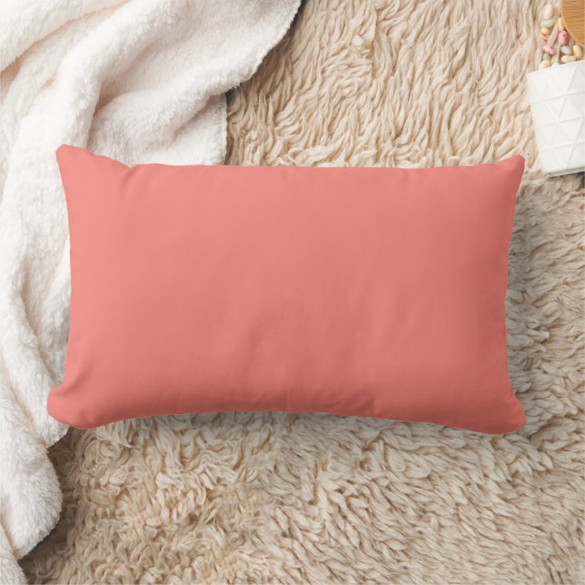 Coral Pink Lumbar Cushion (Blanket)