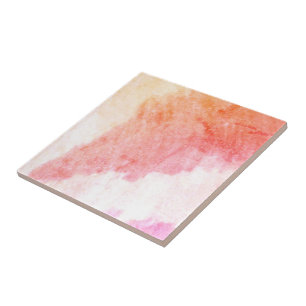 Coral Pink Peach And Orange Ceramic Tile