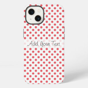 Coral Pink Polka Dots by Shirley Taylor iPhone 13 Case