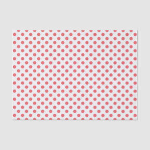 Coral Pink Polka Dots by Shirley Taylor Tissue Paper