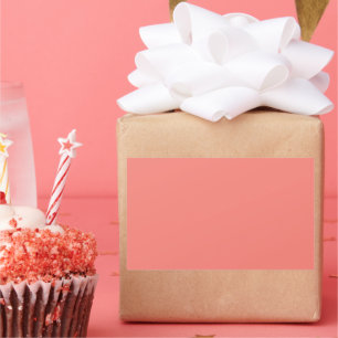 Coral Pink Rectangular Sticker