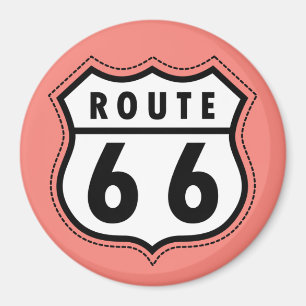 Coral Pink Route 66 sign Magnet