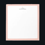 Coral Pink | Simple Heart Personalised Notepad<br><div class="desc">This custom notepad features a simple colour edge and a cute heart. Personalise the text with your name or any text. This personalised notepad will be a perfect gift for a teacher,  friends or yourself. More designs are available at my shop BaraBomStudio. Thank you!</div>